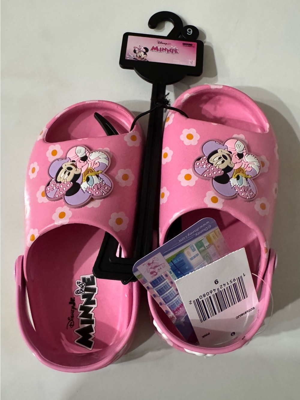 Disney Minnie Mouse Pink Floral Slip-On Kids Sandals